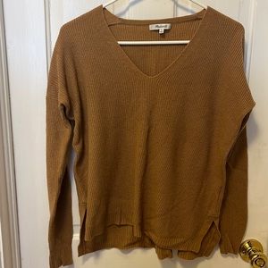 Madewell Warmlight Ribbed V-Neck Pullover Sweater size Small